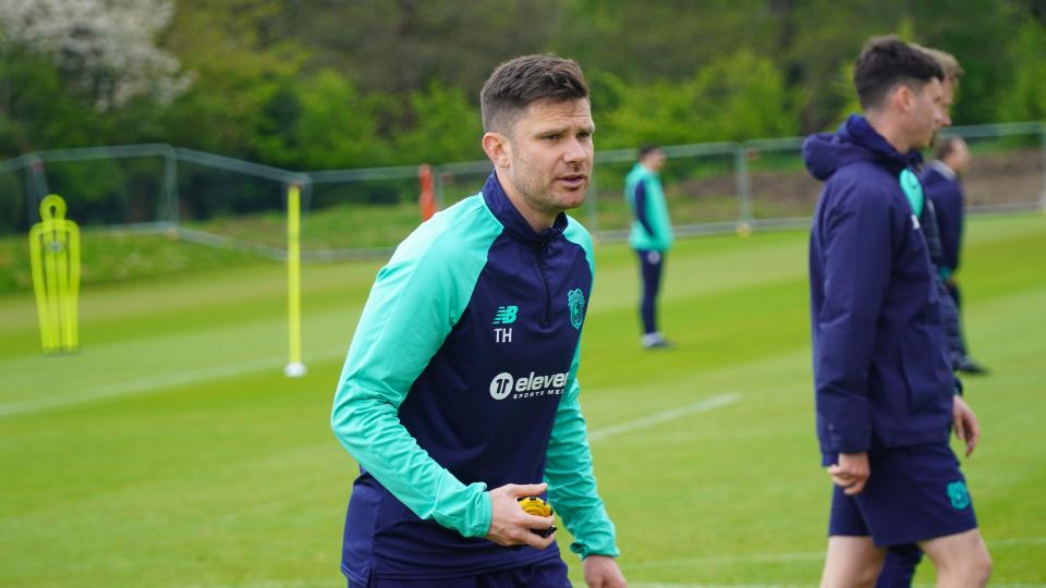 Tom Hutton in training for Cardiff City U18