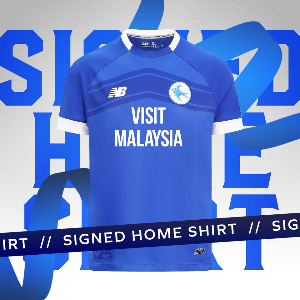 Home signed Cardiff City FC Shirt