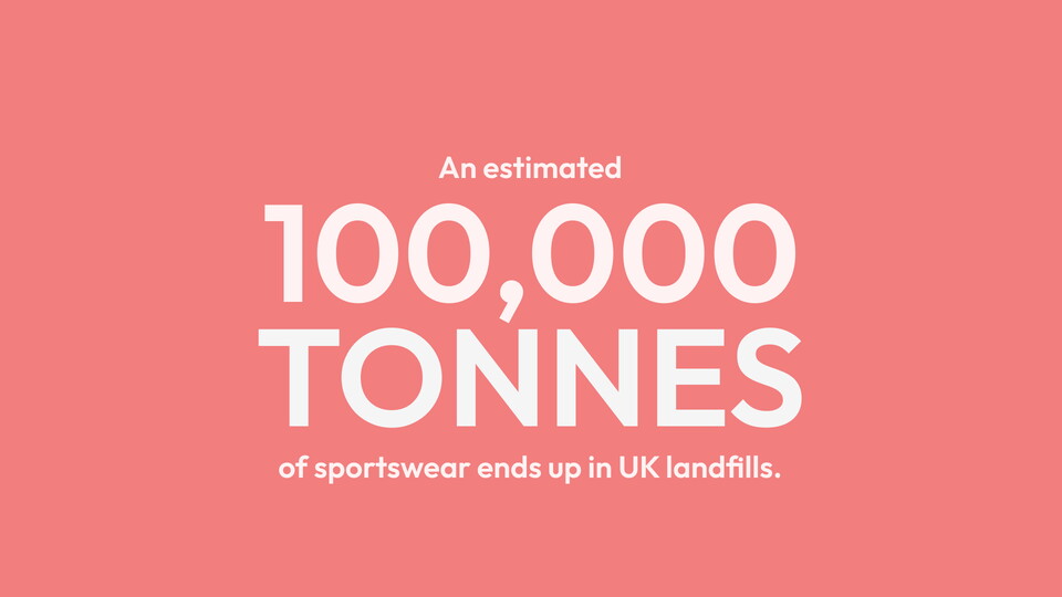 100,000 tonnes of sportswear ends up in UK landfills.