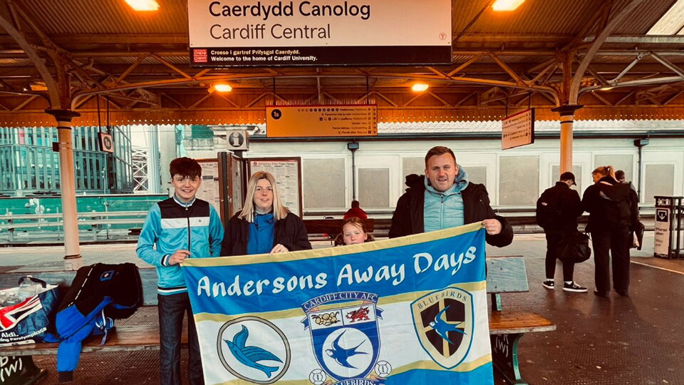 Andersons Away Days at Cardiff Central Station.