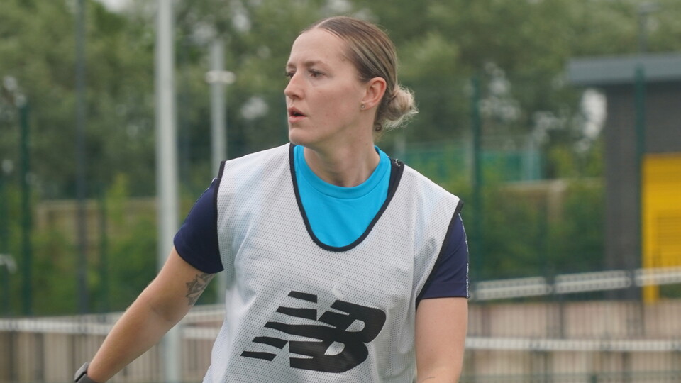 Danielle Green in training for Cardiff City FC Women