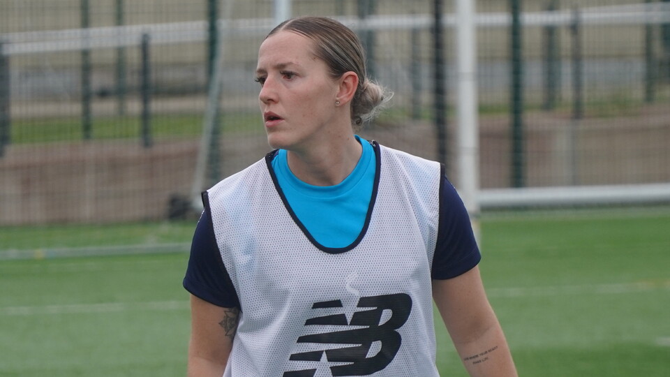 Danielle Green in training for Cardiff City FC Women