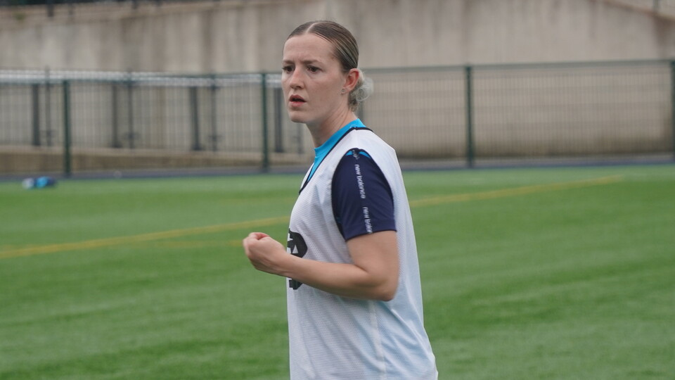Danielle Green in training for Cardiff City FC Women