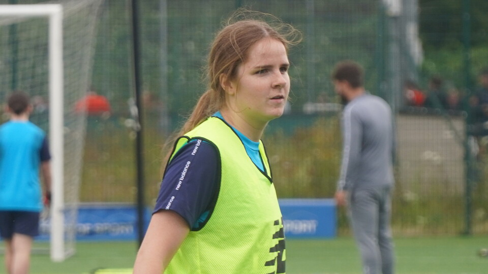 Fiona Barry in training for Cardiff City FC Women