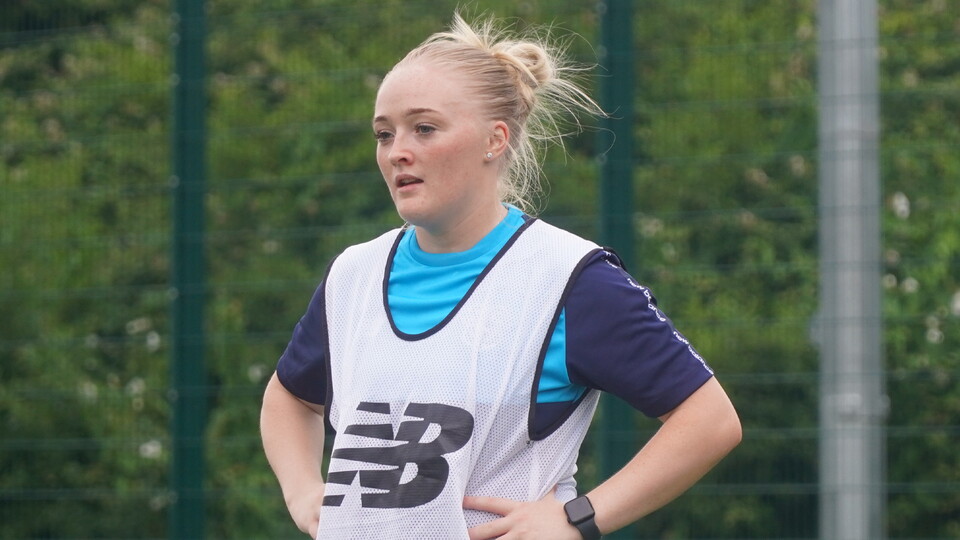 Lily Billingham in training for Cardiff City FC Women