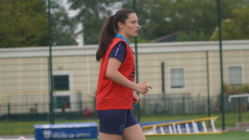 Megan Bowen in training for Cardiff City FC Women