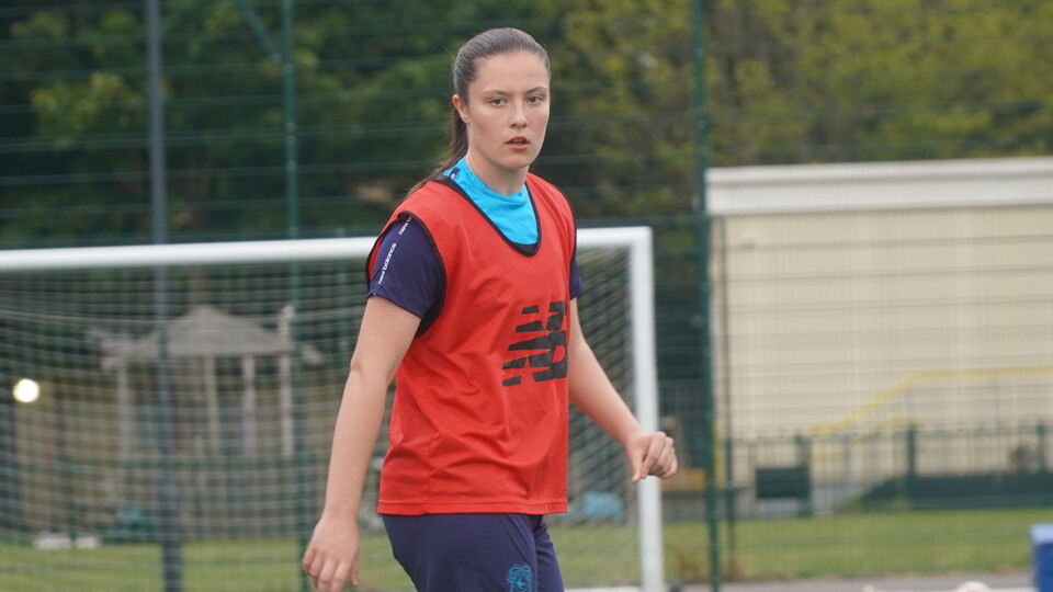 Megan Bowen in training for Cardiff City FC Women