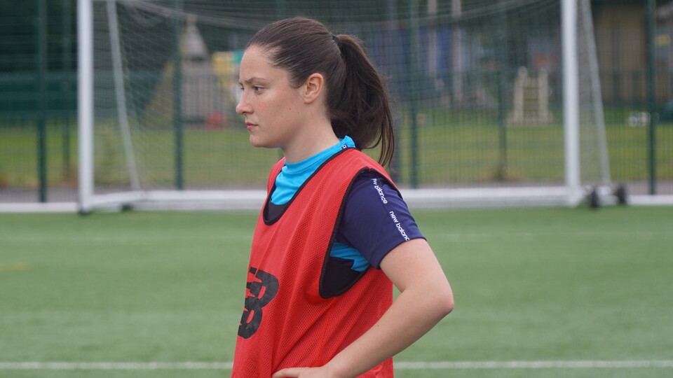 Megan Bowen in training for Cardiff City FC Women