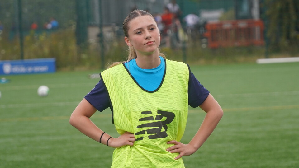 Scarlett Baker-Perry in training for Cardiff City FC Women