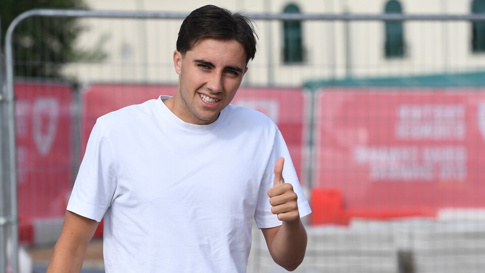 Joel Colwill reports for training...