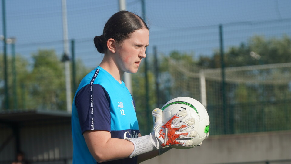 Grace Olsen in training for Cardiff City FC Women