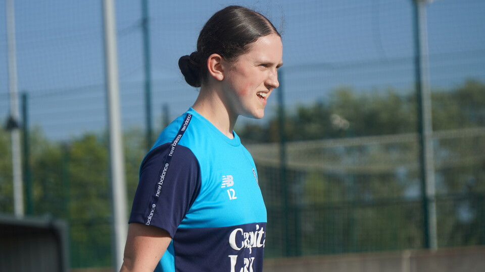 Grace Olsen in training for Cardiff City FC Women