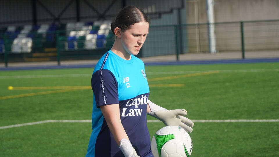 Grace Olsen in training for Cardiff City FC Women