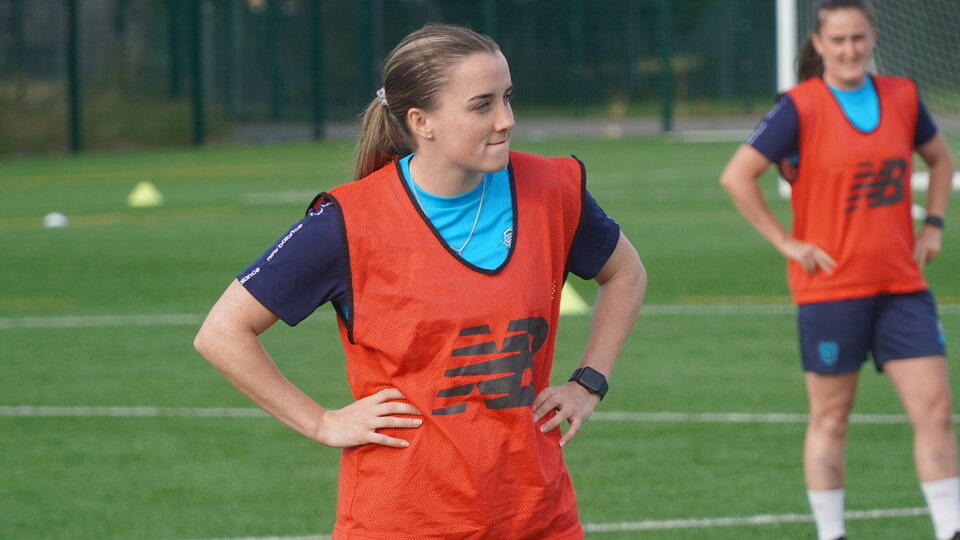 Lisa Owen in training for Cardiff City FC Women