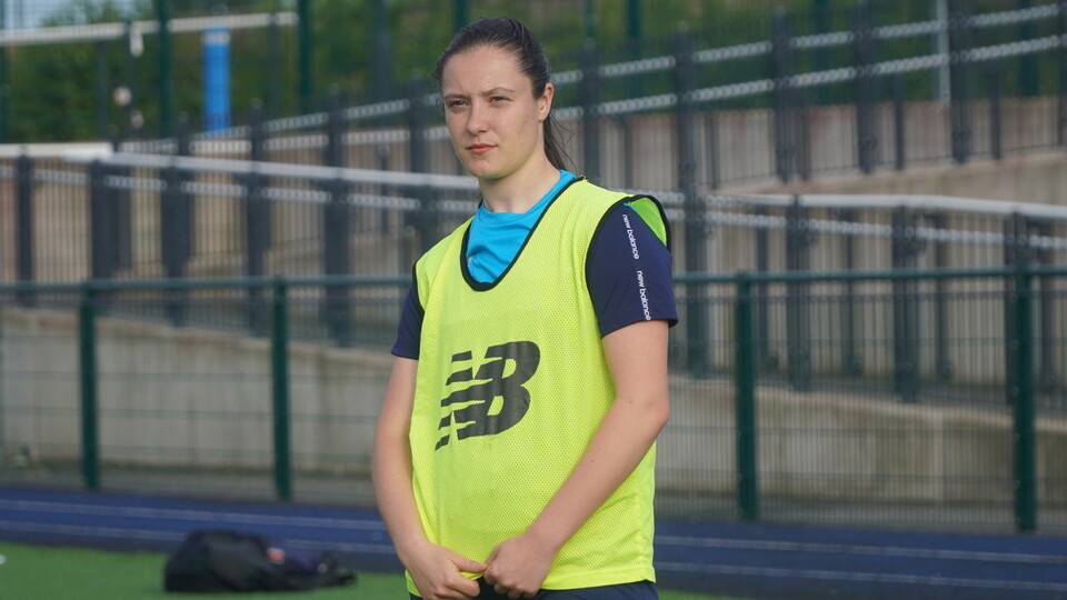 Megan Bowen in training for Cardiff City FC Women