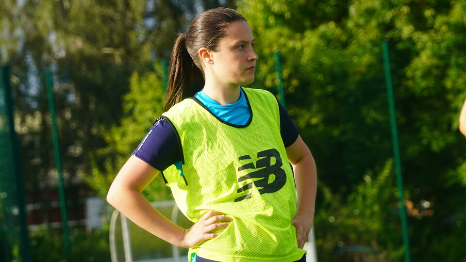 Megan Bowen in training for Cardiff City FC Women
