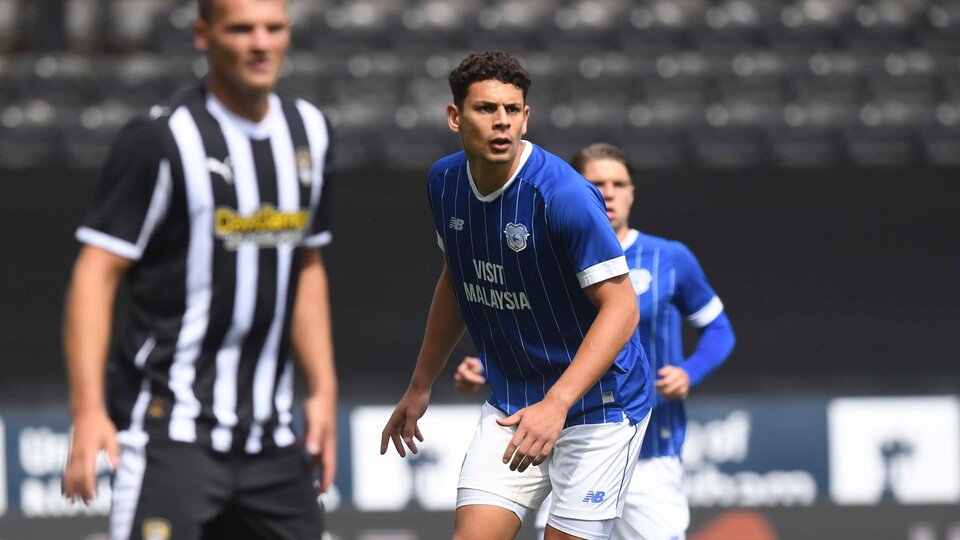 Yousef Salech in action against Notts County...