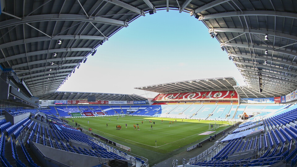 Image of Cardiff City Stadium in sunshine
