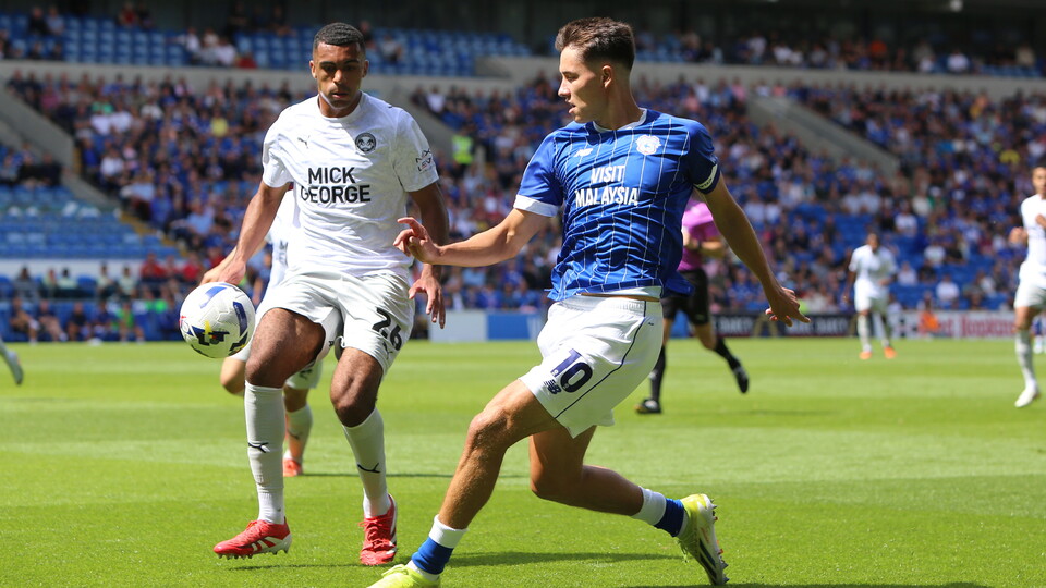 Rubin Colwill in action for Cardiff City FC