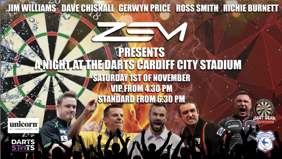 Zeal Sports Management are proud to present a 'Night at the Darts'; hosted with Cardiff City Football Club!