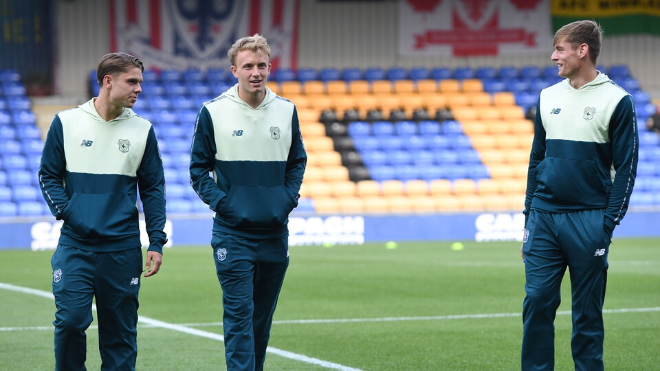 Eli King before the game at AFC Wimbledon...