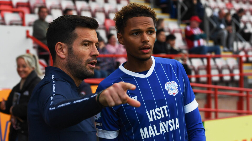 City boss Brian Barry-Murphy and Omari Kellyman.