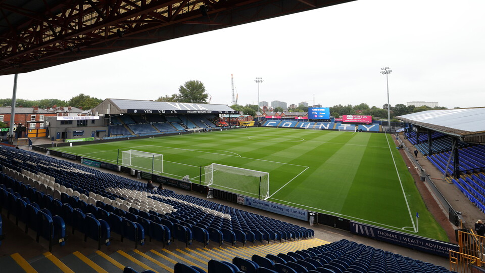 Stockport County's home ground, Edgeley Park.