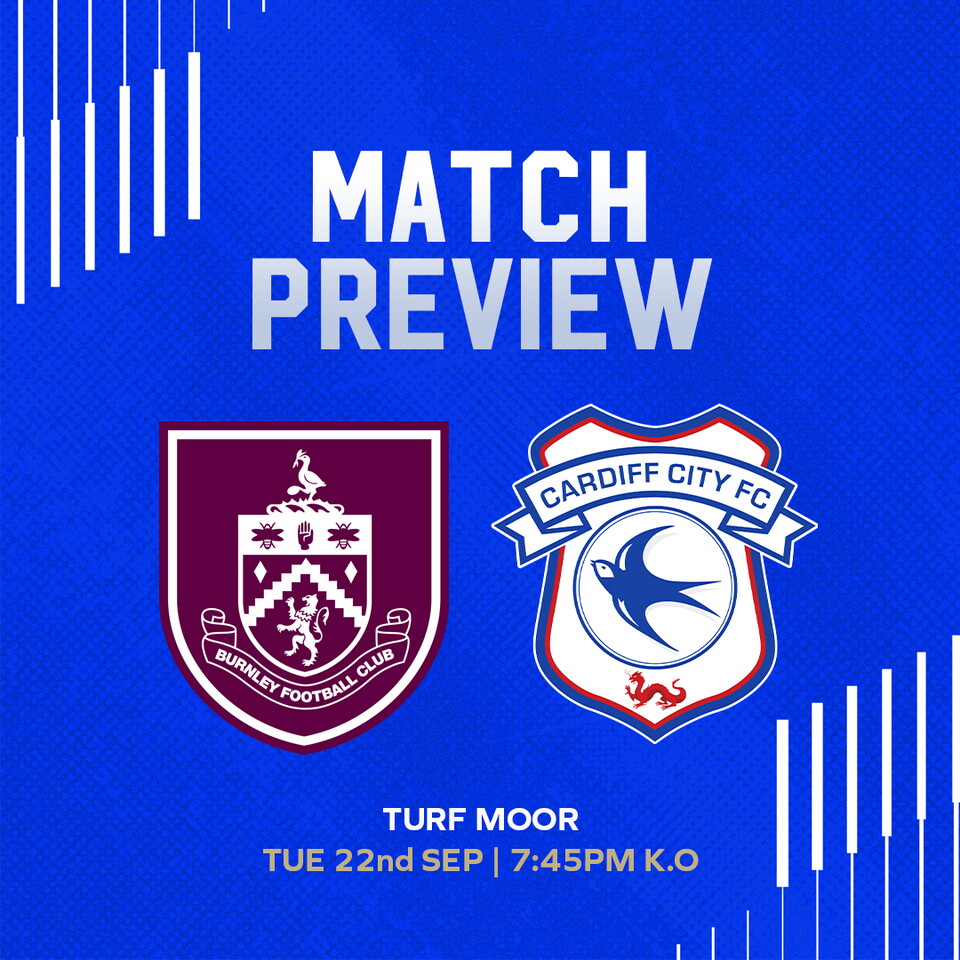 The Bluebirds visit Turf Moor on Tuesday night.