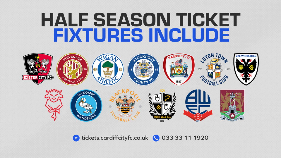 Half Season Ticket fixtures