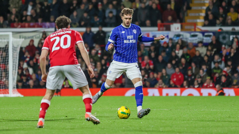 Calum Chambers in action for Cardiff City