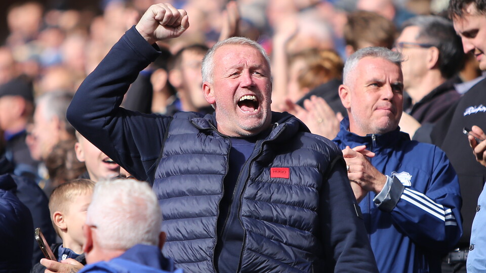 Cardiff City FC fans celebrate