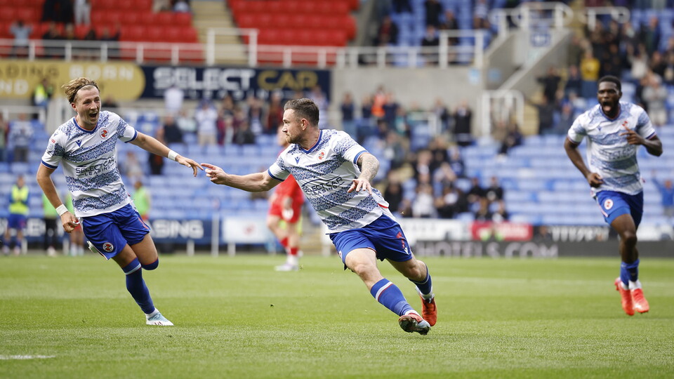 Jack Marriott celebrates a goal.