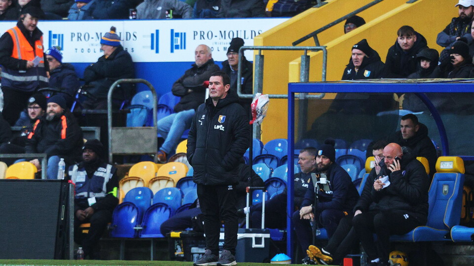 Nigel Clough in the dugout.