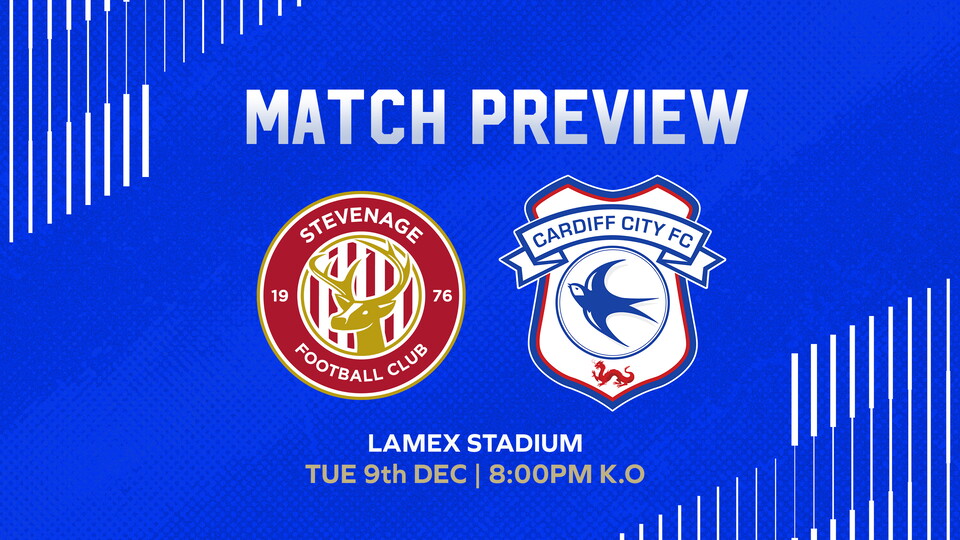 The Bluebirds travel to Stevenage on Tuesday night.