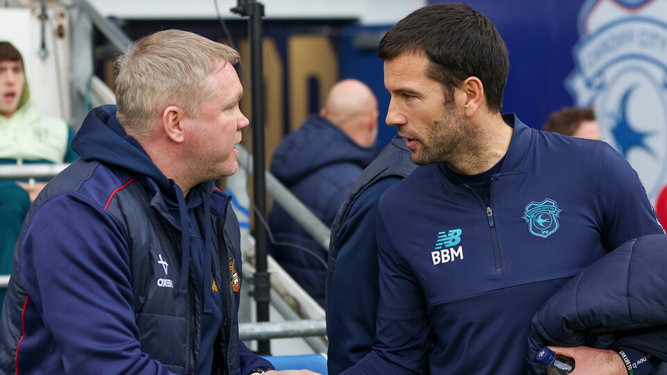 Brian Barry-Murphy in the dugout at Cardiff City Stadium