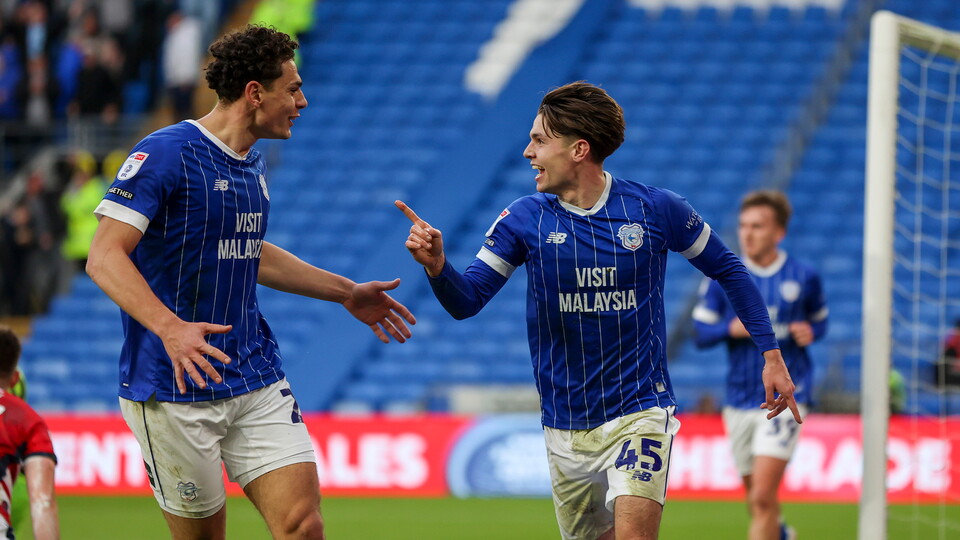 Cian Ashford scores for Cardiff City FC