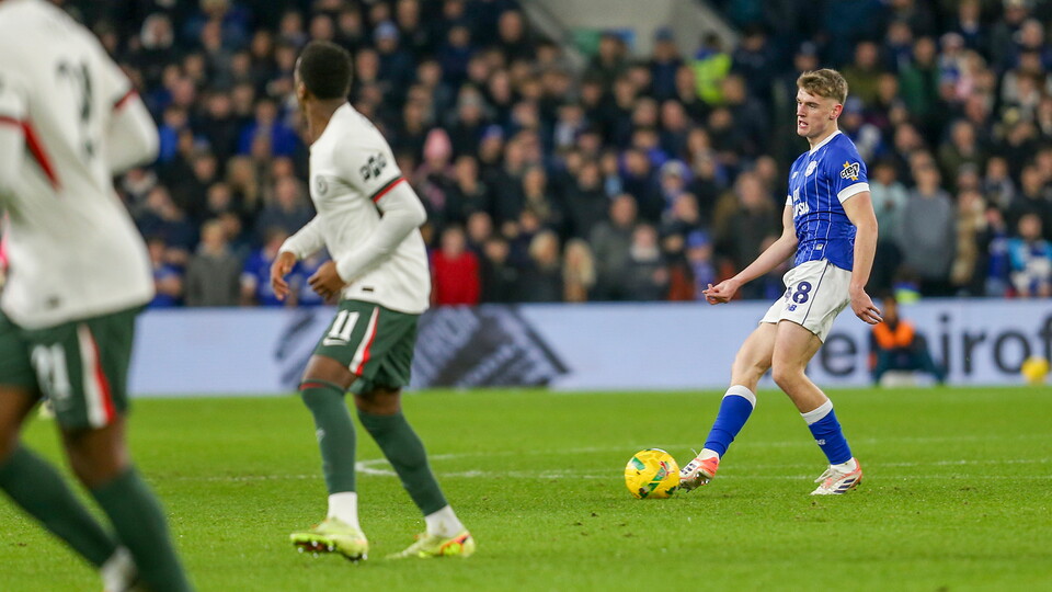 Dylan Lawlor in action for Cardiff City FC