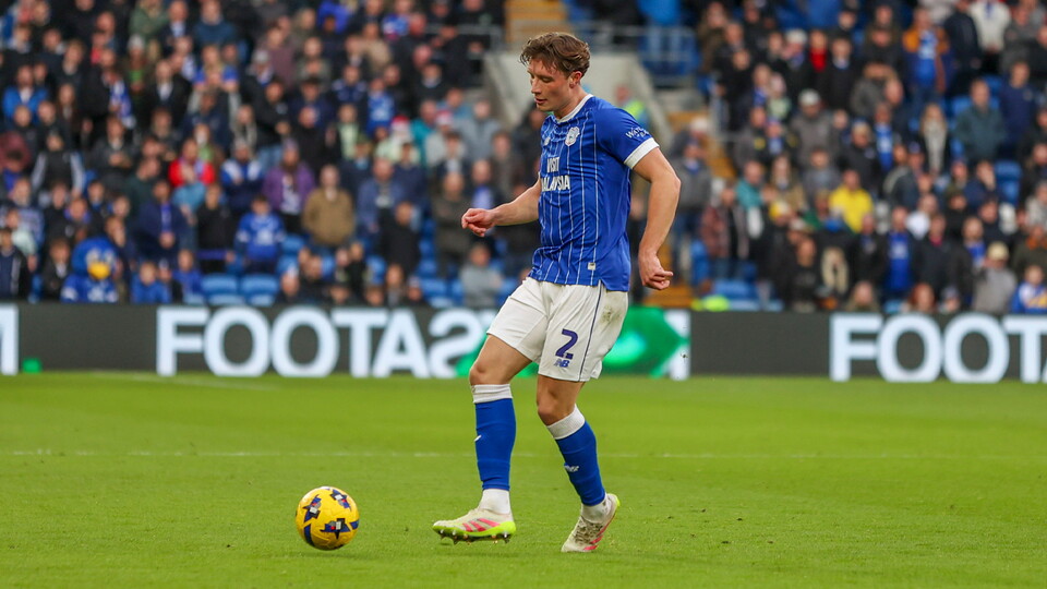 Will Fish in action for Cardiff City FC