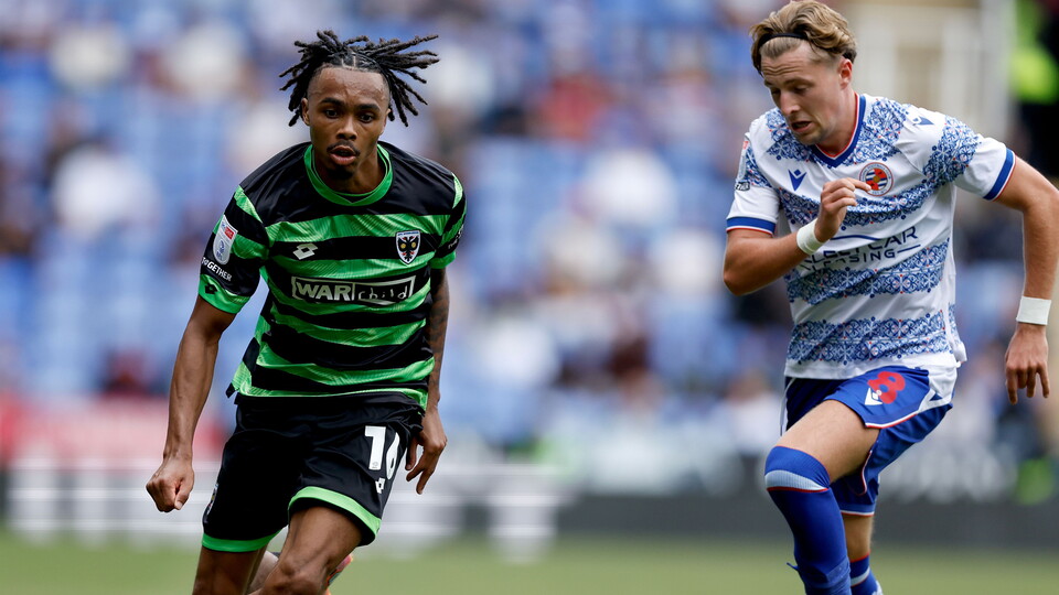 Forward Antwoine Hackford in action against Reading.