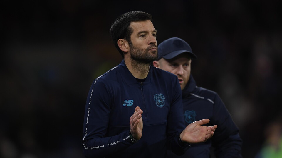 Brian Barry-Murphy on the touchline at Cardiff City Stadium