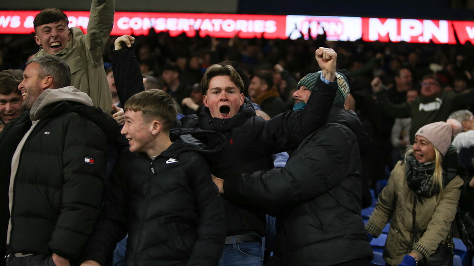 Cardiff City fans at Cardiff City Stadium