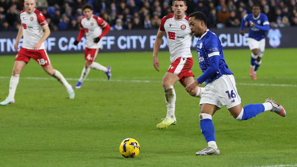Chris Willock in action for Cardiff City Football Club