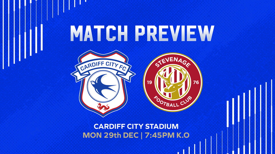 The Boro visit the Welsh capital on Monday evening.