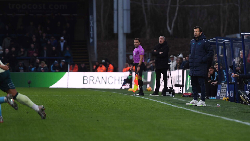 BBM on the touchline at Wycombe Wanderers.