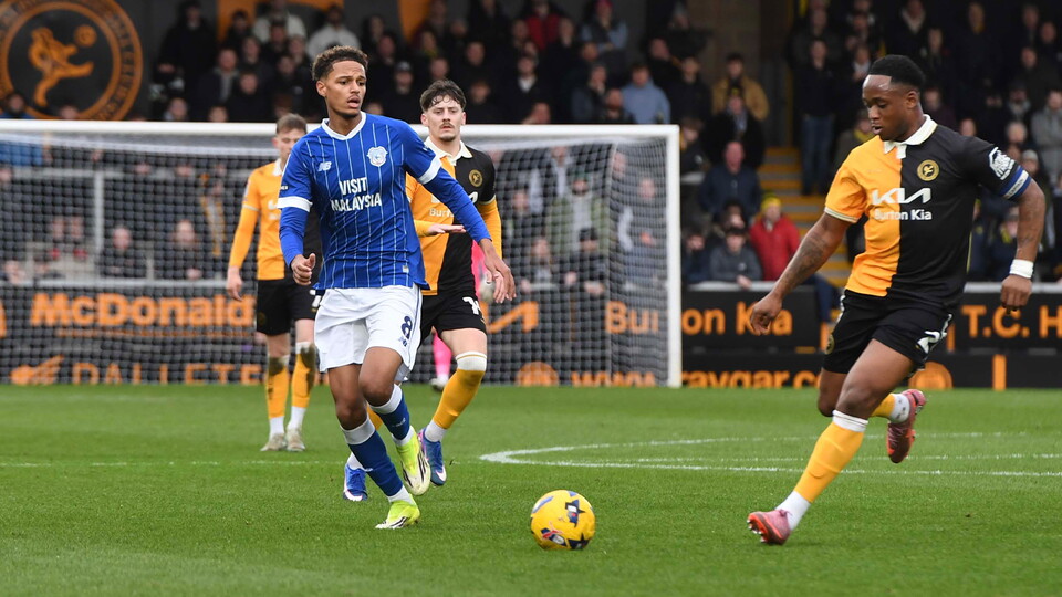 Omari Kellyman in action for Cardiff City FC