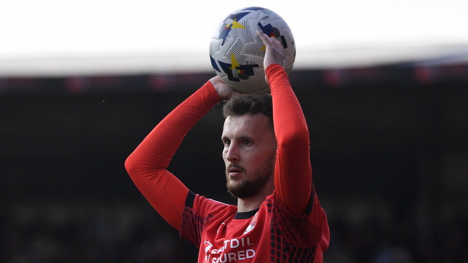 Former Bluebird Tom James ready to take a throw in for Leyton Orient.