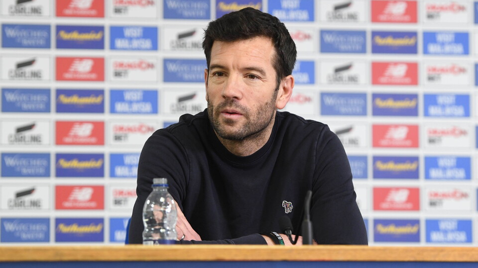 City boss Brian Barry-Murphy speaks with the press at Cardiff City Stadium.