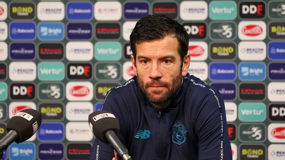 City boss Brian Barry-Murphy talks to press at Plymouth Argyle.