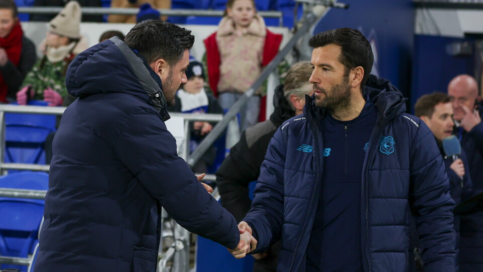 Brian Barry-Murphy on the touchline at Cardiff City Stadium