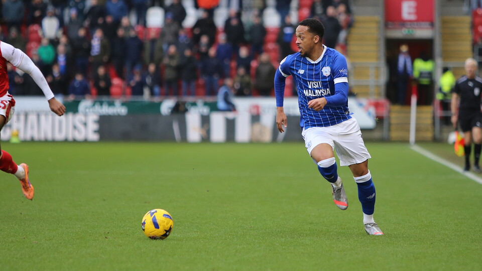 Chris Willock in action for Cardiff City Football Club
